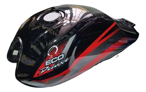 Tanque gasolina ECO DELUX - Negro con rojo 